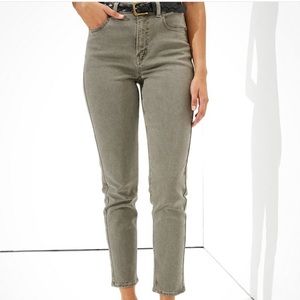 American Eagle Olive Mom Jeans Stretch